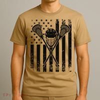 Lacrosse LAX American Flag T-Shirt thumb 3