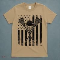 Lacrosse LAX American Flag T-Shirt thumb 5