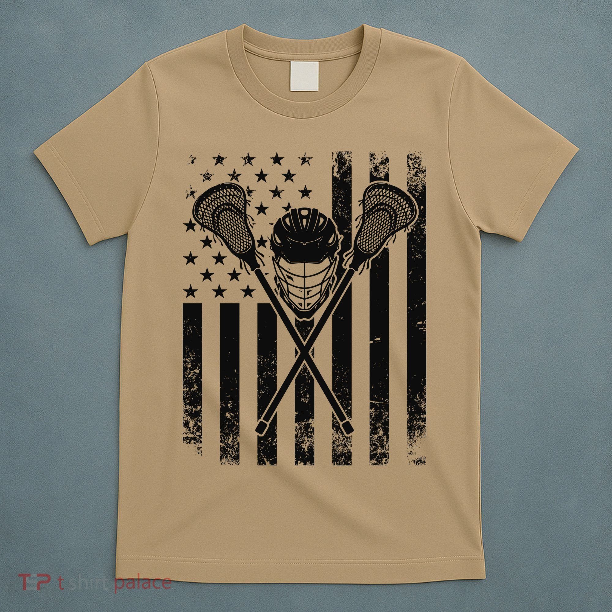 Lacrosse LAX American Flag T-Shirt