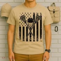 Lacrosse LAX American Flag T-Shirt thumb 6