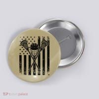 Lacrosse LAX American Flag Button thumb 0