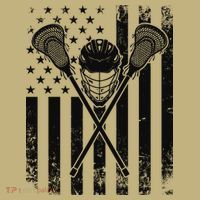 Lacrosse LAX American Flag Kids T-Shirt thumb 2