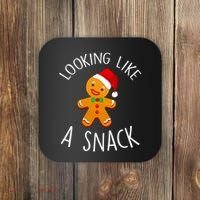 Looking Like A Snack Gingerbread Man Christmas Cookie Xmas Coaster thumb 0