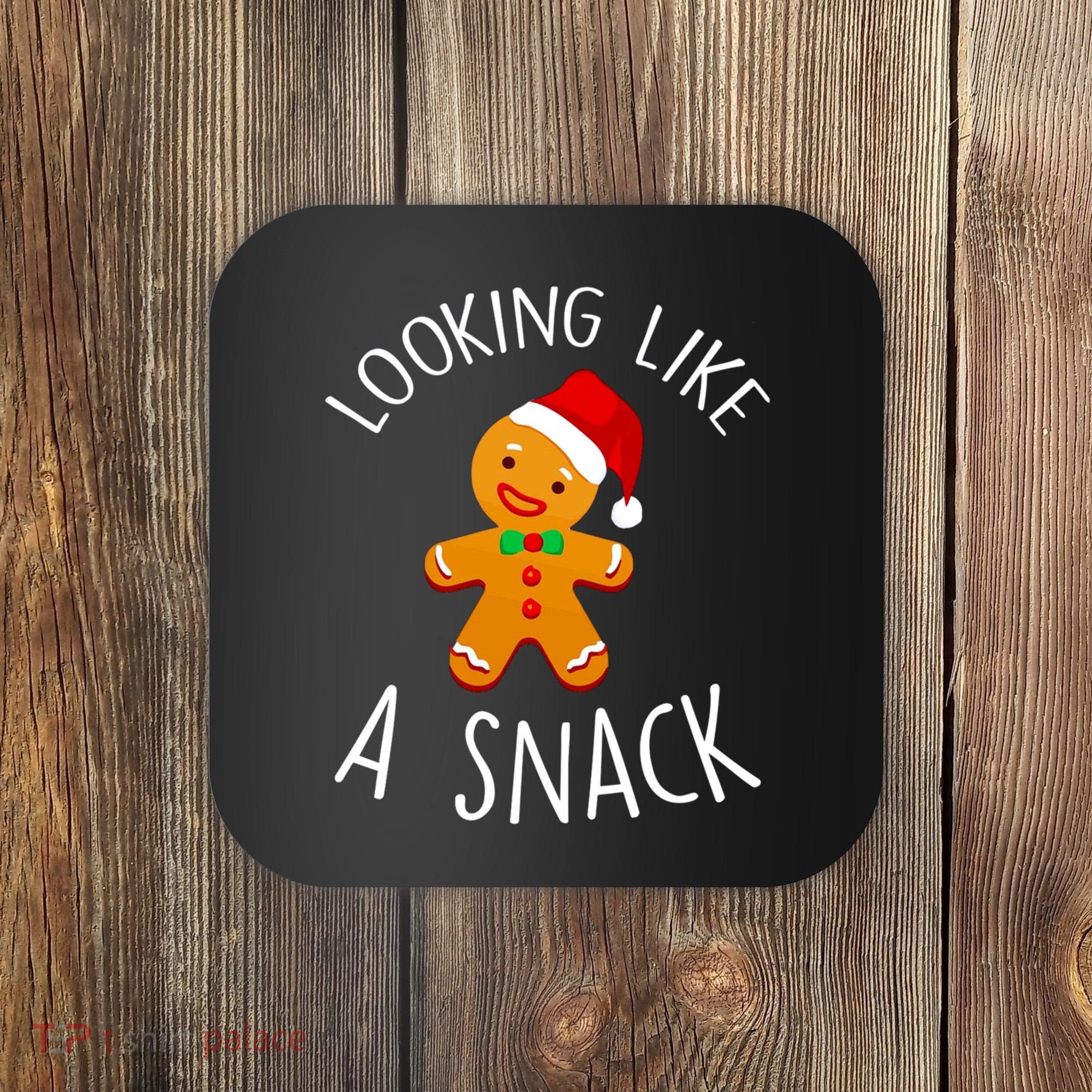 Looking Like A Snack Gingerbread Man Christmas Cookie Xmas Coaster