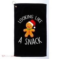 Looking Like A Snack Gingerbread Man Christmas Cookie Xmas Golf Towel thumb 0