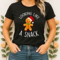 Looking Like A Snack Gingerbread Man Christmas Cookie Xmas Women's T-Shirt thumb 2