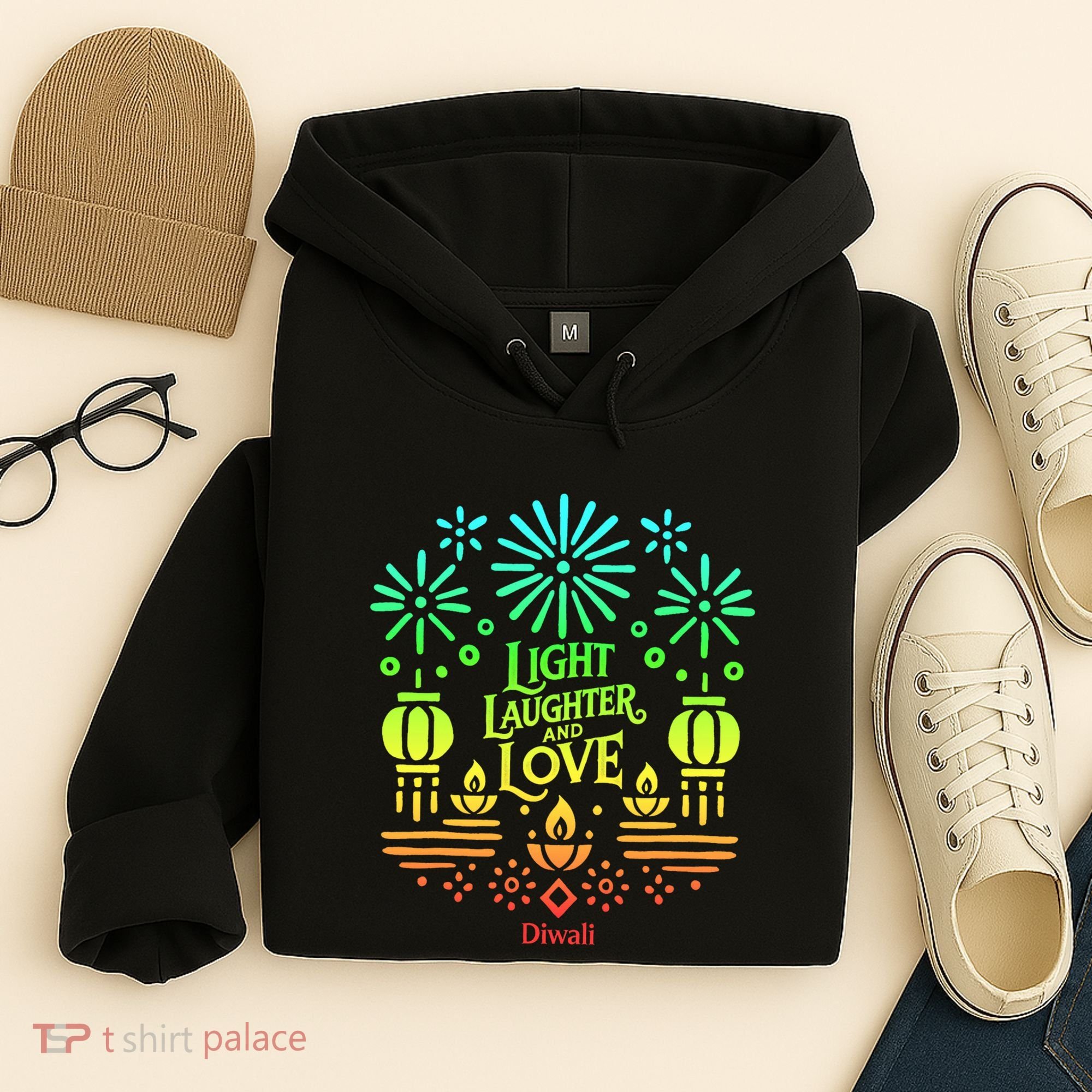 Light Laughter And Love Diwali Celebration Gift Hoodie