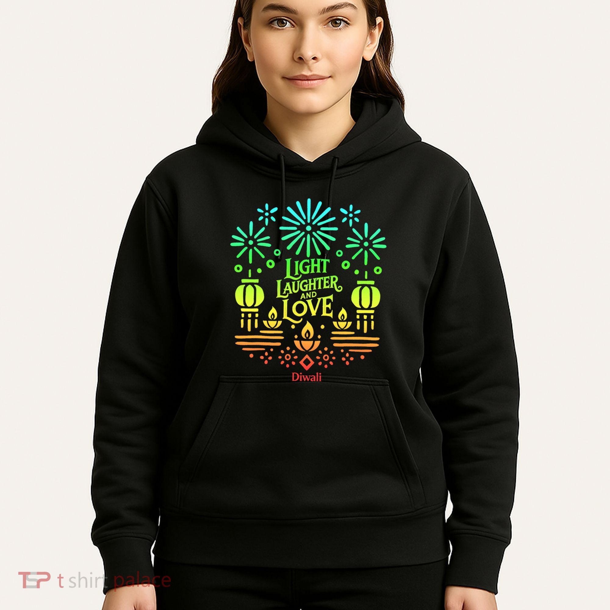 Light Laughter And Love Diwali Celebration Gift Hoodie
