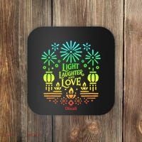 Light Laughter And Love Diwali Celebration Gift Coaster thumb 0