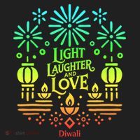 Light Laughter And Love Diwali Celebration Gift Crop Fleece Hoodie thumb 2