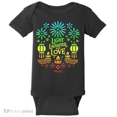 Light Laughter And Love Diwali Celebration Gift Baby Bodysuit