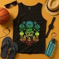Light Laughter And Love Diwali Celebration Gift Tank Top thumb 4