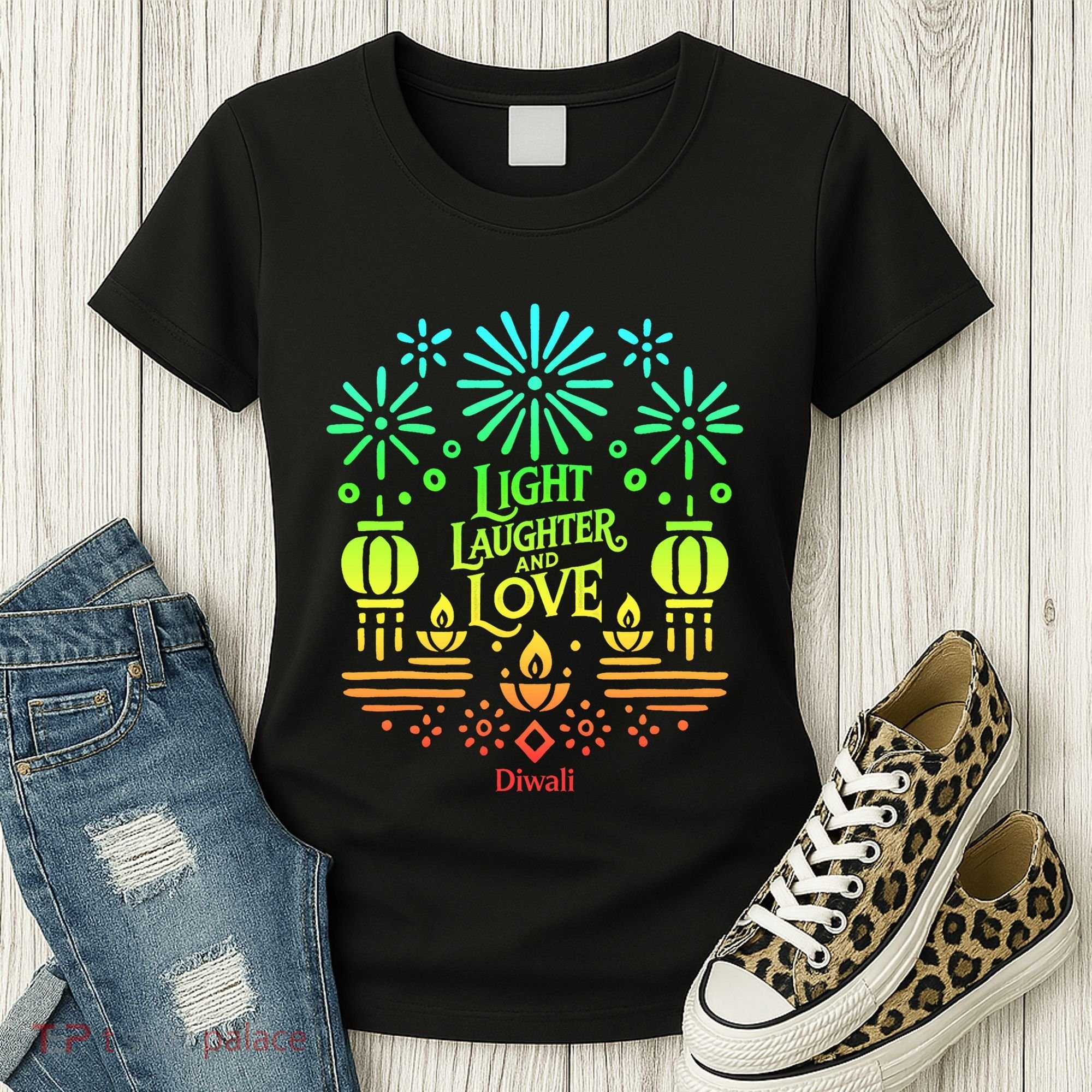 Light Laughter And Love Diwali Celebration Gift Women's T-Shirt