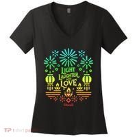 Light Laughter And Love Diwali Celebration Gift Women's V-Neck T-Shirt thumb 0