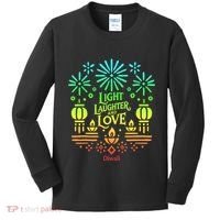 Light Laughter And Love Diwali Celebration Gift Kids Long Sleeve Shirt thumb 0
