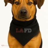 Lafd Los Angeles Fire Department USA-Made Doggie Bandana thumb 1