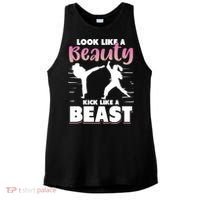 Look Like A Beauty Kick Like A Beast Boxing Gym Boxer Ladies PosiCharge Tri-Blend Wicking Tank thumb 0
