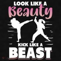 Look Like A Beauty Kick Like A Beast Boxing Gym Boxer Ladies PosiCharge Tri-Blend Wicking Tank thumb 2