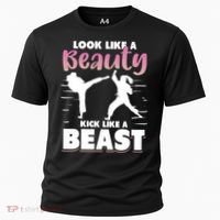 Look Like A Beauty Kick Like A Beast Boxing Gym Boxer Cooling Performance Crew T-Shirt thumb 0