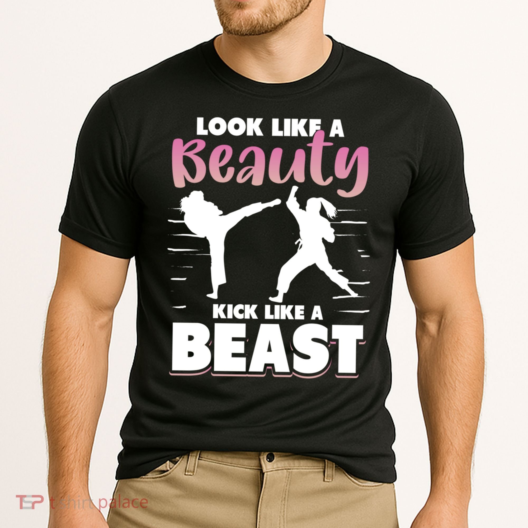 Look Like A Beauty Kick Like A Beast Boxing Gym Boxer Cooling Performance Crew T-Shirt