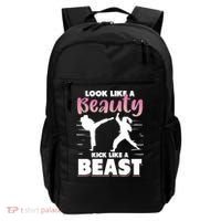 Look Like A Beauty Kick Like A Beast Boxing Gym Boxer Backpack thumb 0