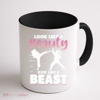 Look Like A Beauty Kick Like A Beast Boxing Gym Boxer Coffee Mug thumb 1