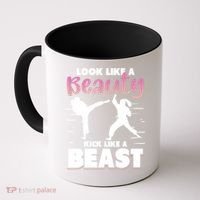 Look Like A Beauty Kick Like A Beast Boxing Gym Boxer Coffee Mug thumb 0
