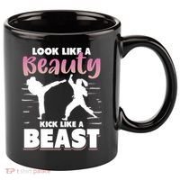 Look Like A Beauty Kick Like A Beast Boxing Gym Boxer 11oz C Handle Ceramic Mug thumb 0