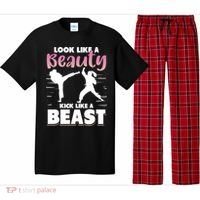Look Like A Beauty Kick Like A Beast Boxing Gym Boxer Pajama Set thumb 0