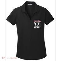 Look Like A Beauty Kick Like A Beast Boxing Gym Boxer Women's Dry Zone Grid Polo thumb 0