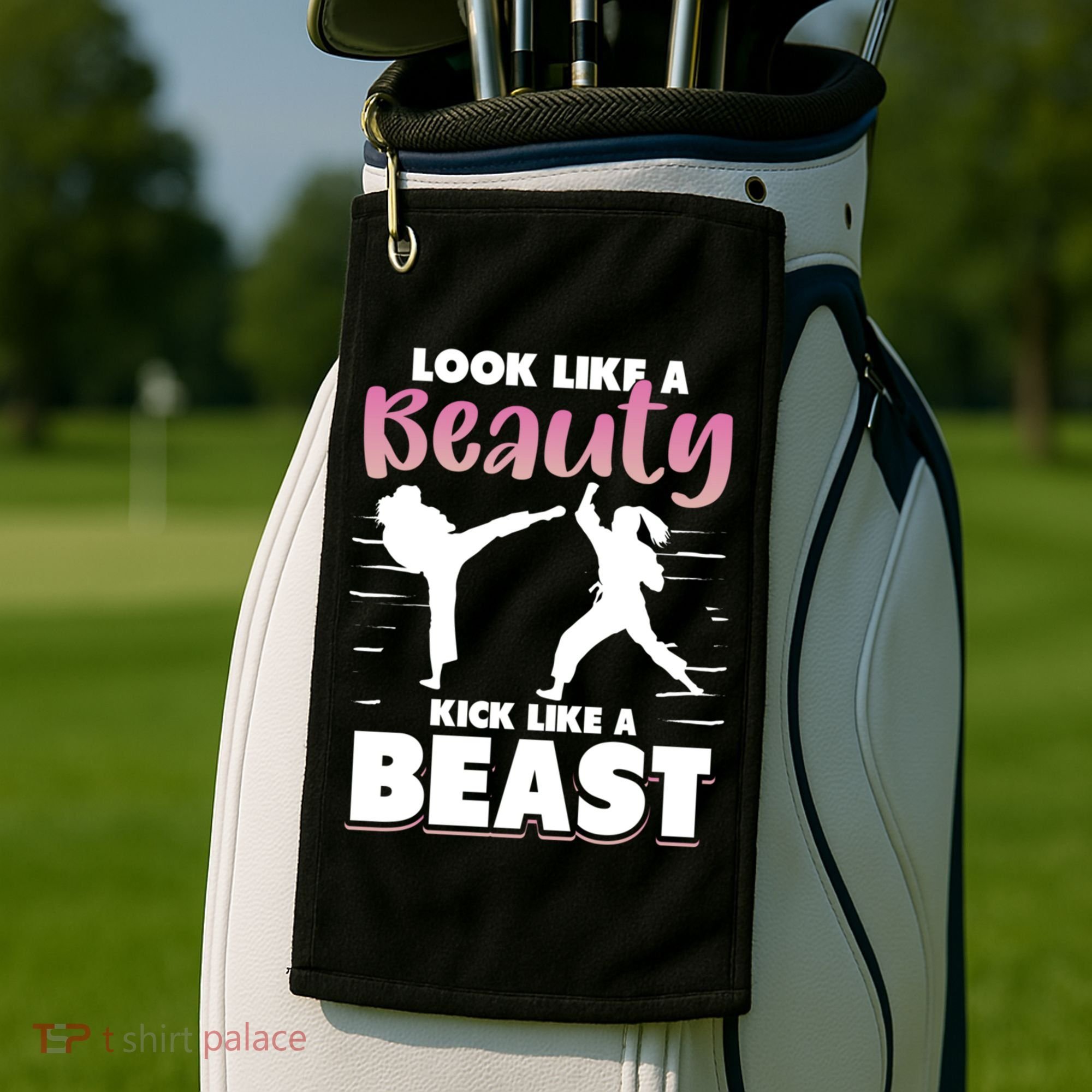 Look Like A Beauty Kick Like A Beast Boxing Gym Boxer Golf Towel