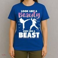 Look Like A Beauty Kick Like A Beast Boxing Gym Boxer T-Shirt thumb 4
