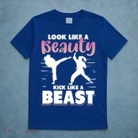 Look Like A Beauty Kick Like A Beast Boxing Gym Boxer T-Shirt thumb 5