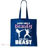 Look Like A Beauty Kick Like A Beast Boxing Gym Boxer Tote Bag thumb 0