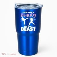 Look Like A Beauty Kick Like A Beast Boxing Gym Boxer Tumbler thumb 0