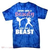Look Like A Beauty Kick Like A Beast Boxing Gym Boxer Tie-Dye T-Shirt thumb 0
