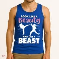Look Like A Beauty Kick Like A Beast Boxing Gym Boxer Tank Top thumb 3