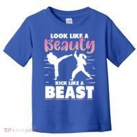 Look Like A Beauty Kick Like A Beast Boxing Gym Boxer Toddler T-Shirt thumb 0