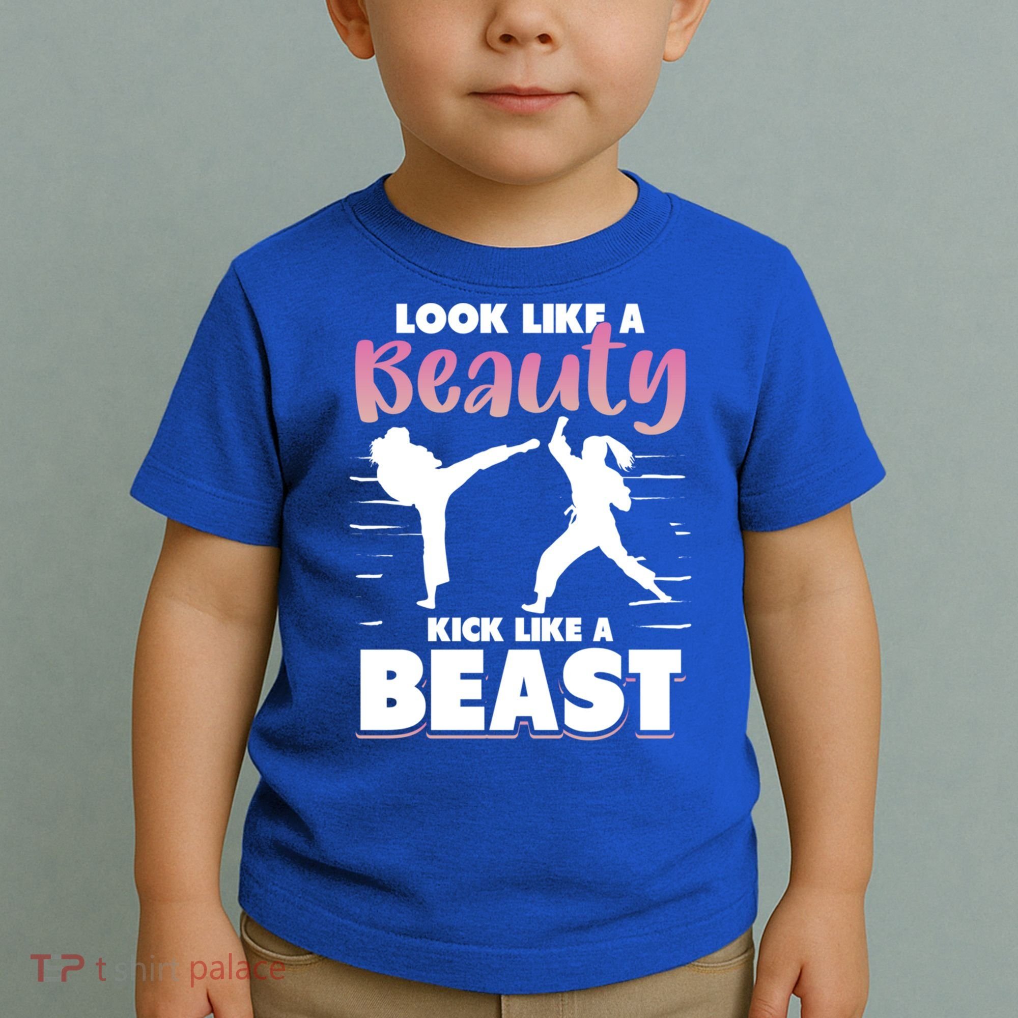 Look Like A Beauty Kick Like A Beast Boxing Gym Boxer Toddler T-Shirt