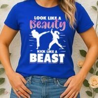 Look Like A Beauty Kick Like A Beast Boxing Gym Boxer Women's T-Shirt thumb 2