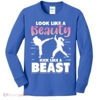 Look Like A Beauty Kick Like A Beast Boxing Gym Boxer Kids Long Sleeve Shirt thumb 0