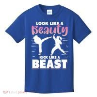 Look Like A Beauty Kick Like A Beast Boxing Gym Boxer Kids T-Shirt thumb 0