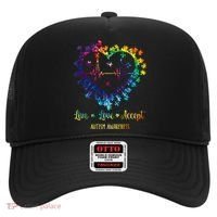 Live Love Accept Autism Awareness Tie Dye Autism Heartbeat Hat thumb 0