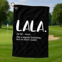 Lala Like A Regular Grandma But Cooler Mothers Day Lala Funny Gift Golf Towel thumb 1