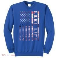 Lake Life American Flag Dock Sunset Wakeboarder Power Boat Sweatshirt thumb 0