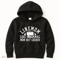 Linemom Like A Regular Mom But Louder Football Lineman Mom Kids Hoodie thumb 0