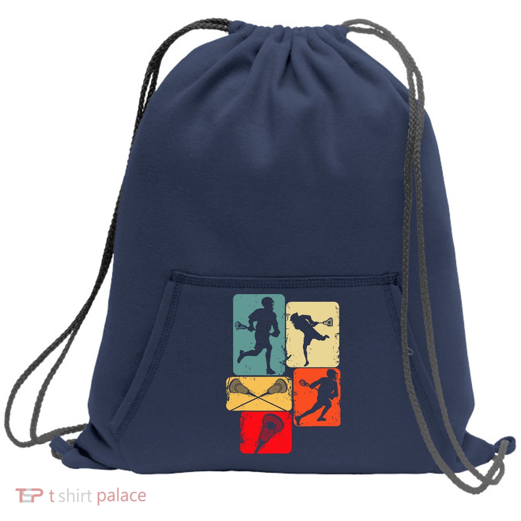 Lacrosse Sweatshirt Cinch Pack Bag