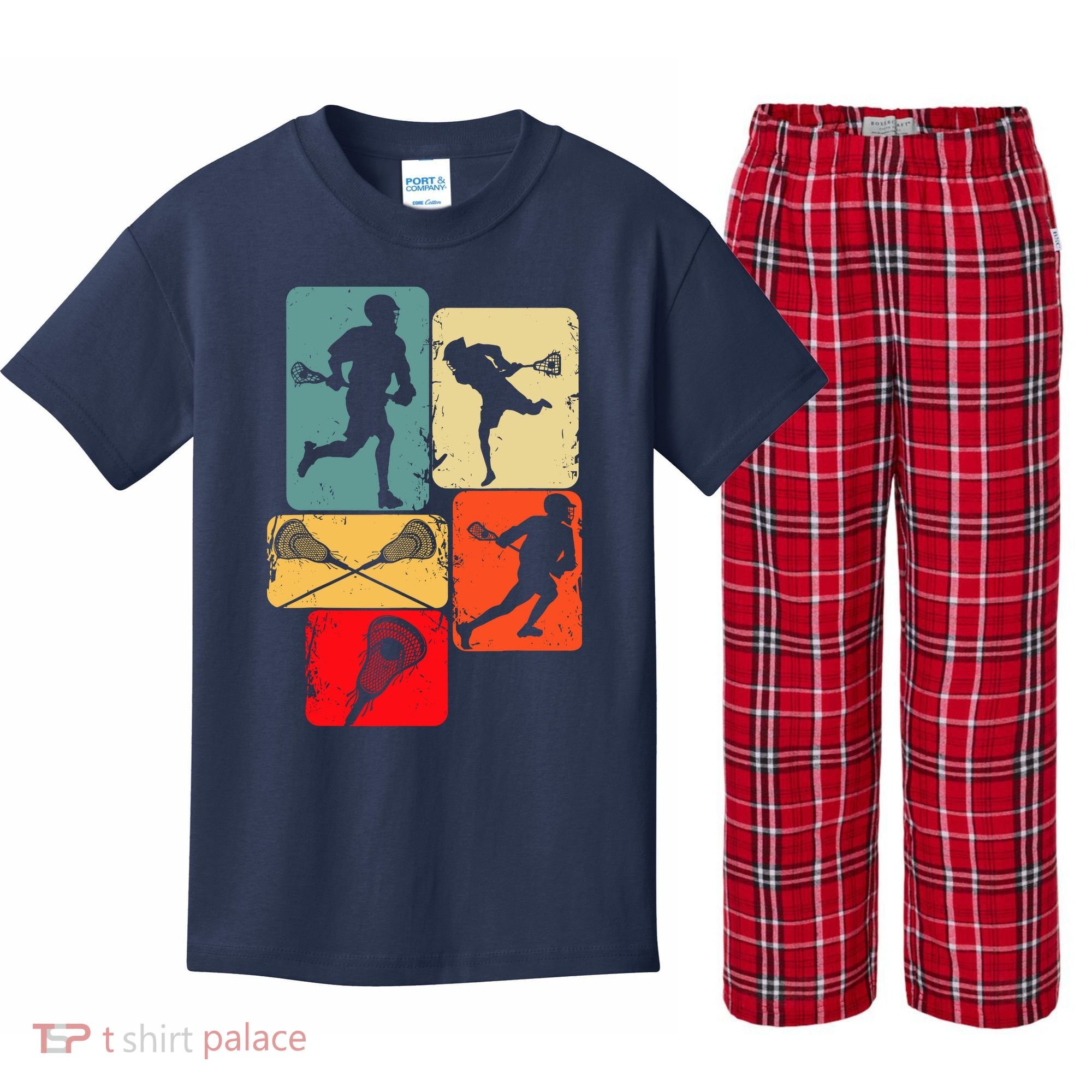 Lacrosse Kids Plaid Pajama Set