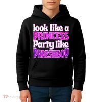 Look Like A Princess Party Like Phreshboy Kids Hoodie thumb 4