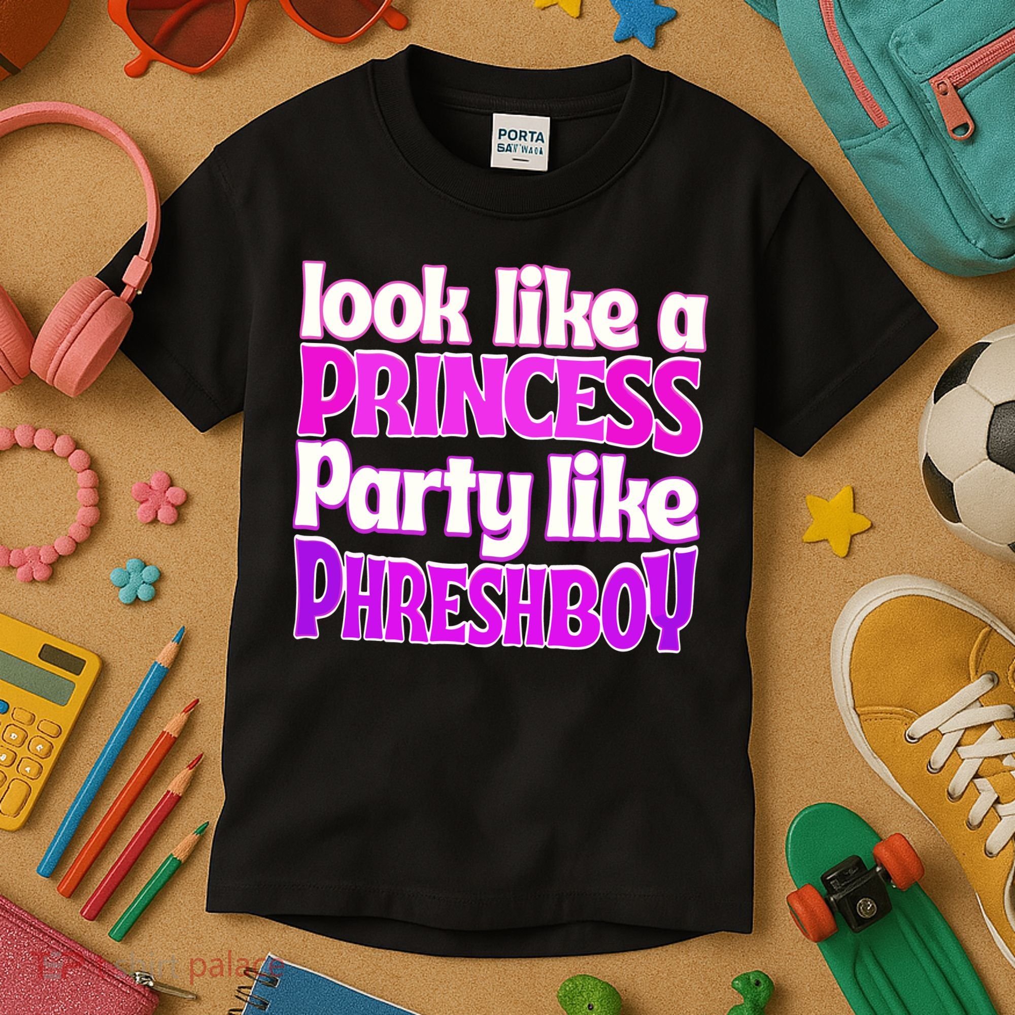 Look Like A Princess Party Like Phreshboy Kids T-Shirt
